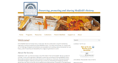 Desktop Screenshot of medfieldhistoricalsociety.org